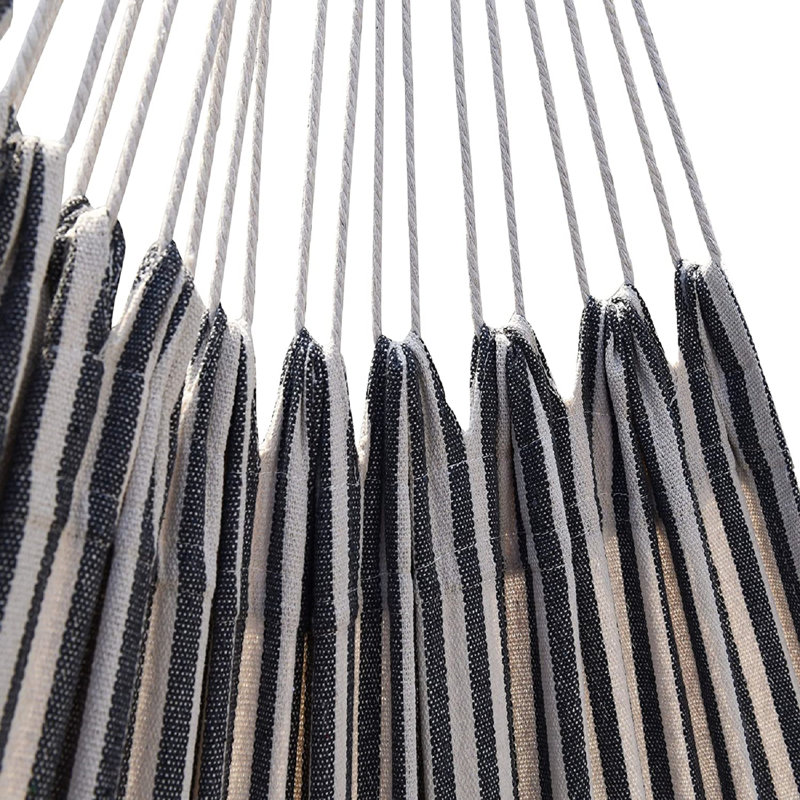  Hamac double en coton Garden, Rayure noire