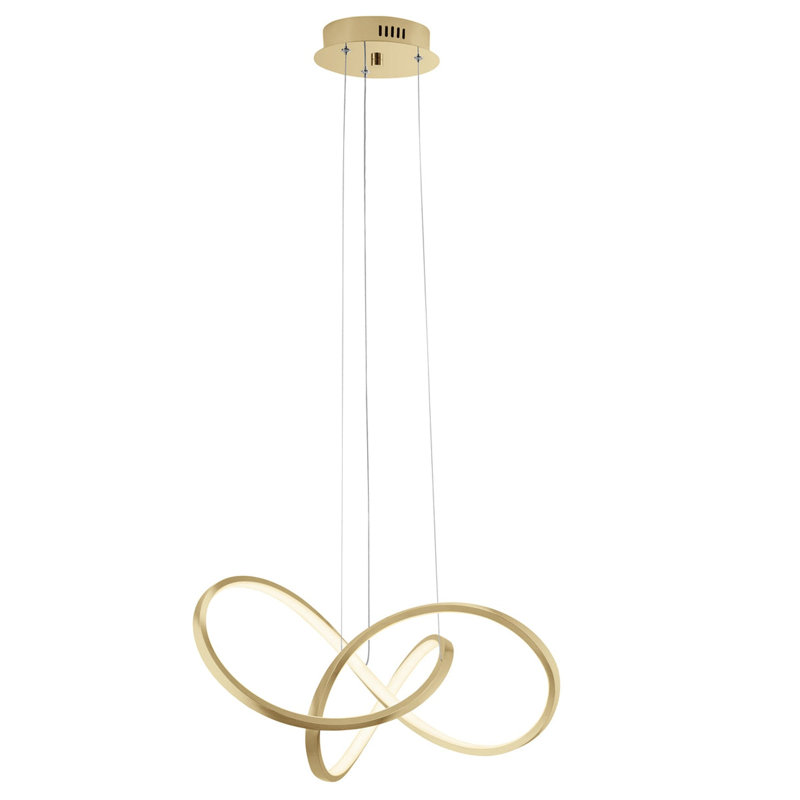 Draughn Dimmable LED Geometric Chandelier, Gold