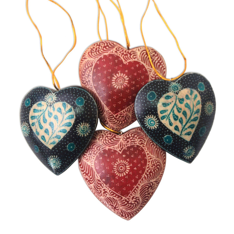 Ensemble d'ornement suspendu 4 pièces Traditional Nature Batik