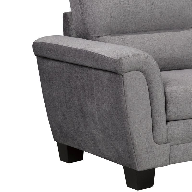 Canapé en tissu Beeston, gris, Gris, H 40 po x l 66 po x P 35 po, 2