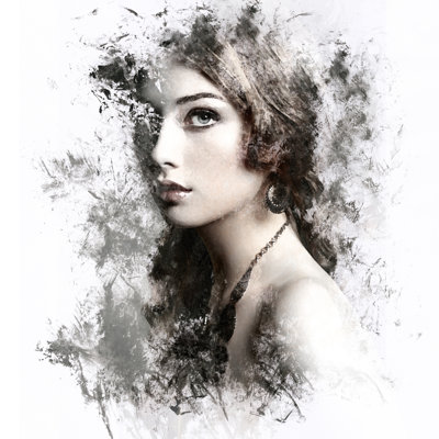 Beauty Woman 1 Piece Wrapped Canvas Painting