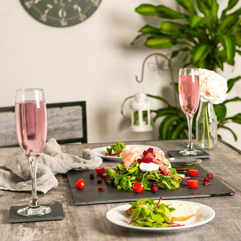 Stoneware Square 6 Piece Coaster Set