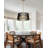3-Light Black- Brass Louvered Metal Drum Shade Pendant  Lamp or Flush Mount Transitional style