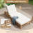 Outdoor Acacia Wood Chaise Lounge Set , Cushion Included (Set Of 2)
