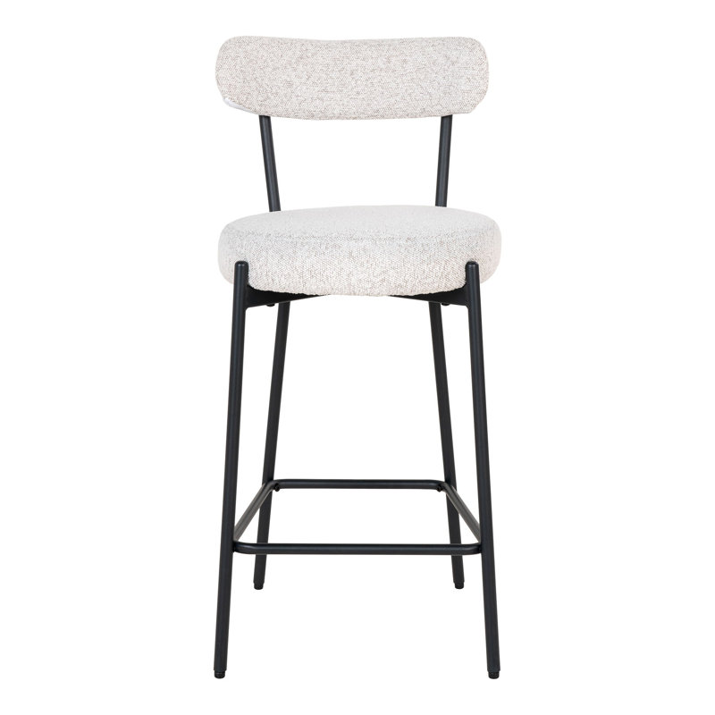 Andreana Upholstered Counter Stool with Metal Frame
