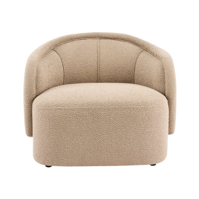Amanda Curved Boucle Accent Chair
