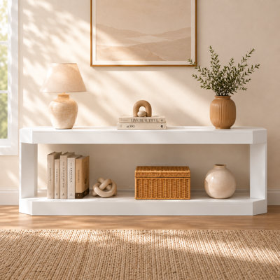 Cadre de cheminée 72 po blanc avec design traditionnel classique