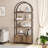 Arched Bookshelf, Bookcase With Doors Storage-1152351590