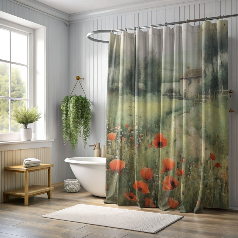 Rideau de douche Larri, H 74 po x l 71 po