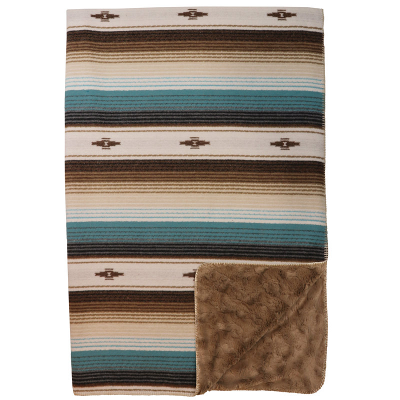 Wooded River Premier Zarape - Jeté, couverture Southwestern Serape Lodge pour canapé et lit d'invité, Multicolore / rayé 2