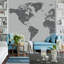 Panneau mural Caskey World Map L 9 pi x l 192 po