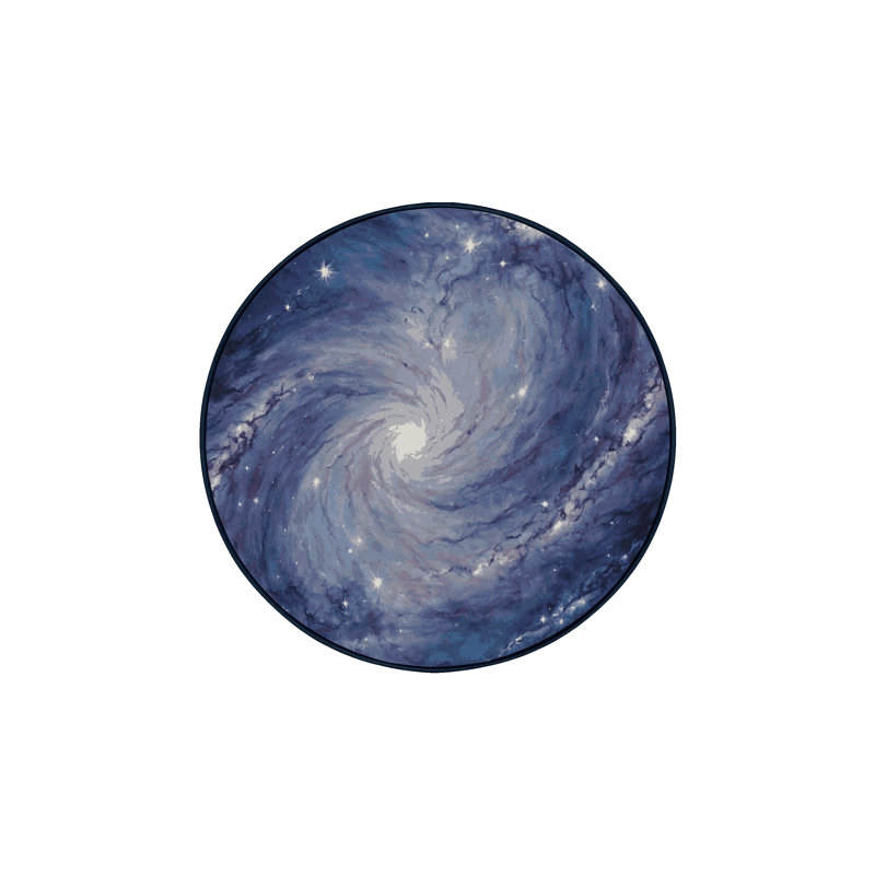 Tapis mauve lavable à la machine, Rond 6 pi