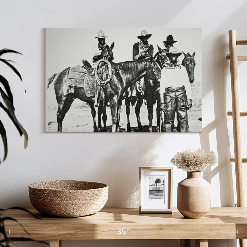 Lelar Black Cowboys At Bonham Texas 1890, 16" H x 24" W