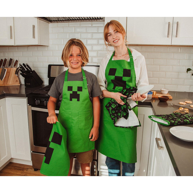 Tablier de cuisine Minecraft Green Creeper Youth