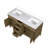 Grey Oak Double Bath Vanity 60 In. W X 22 In. D, With Cultured Marble Top-117980332