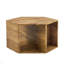 Table basse hexagonale en panneau de fibres à densité moyenne, autocollants à motifs caractéristiques, conception à plusieurs trous pour donner plus d'espace de rangement, conception simple et pratique qui la rend idéale pour toutes sortes de décors de style.-858532785