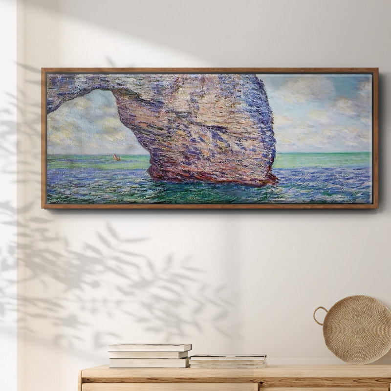 The Manneport at High Tide, 1885 - Toile encadrée, H 8 po x l 20 po