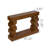 Modern Geometric Block Stacked Wood Console Table