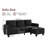78'' Upholstered Sofa Couch With Movable Ottoman-113069409