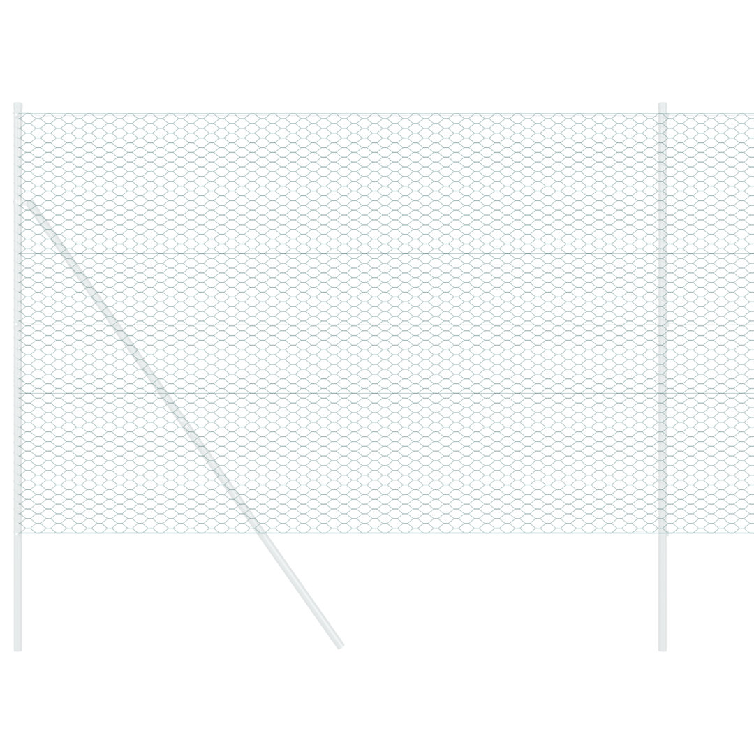 Vidaxl Hexagon Fence Galvanised Steel