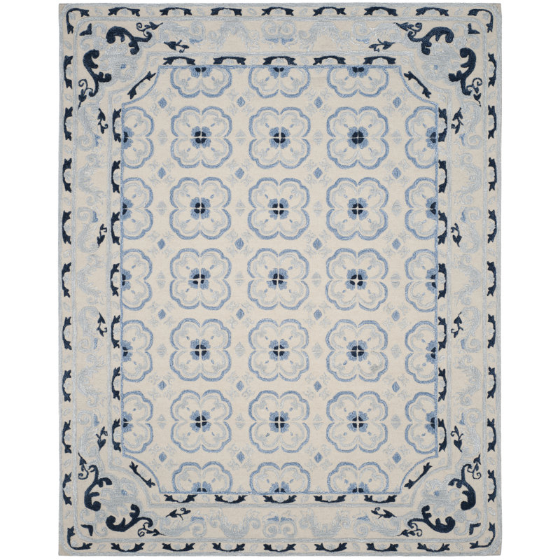 Cruz Hand Tufted Wool, Viscose Oriental Rug, Rectangle 8' x 10'