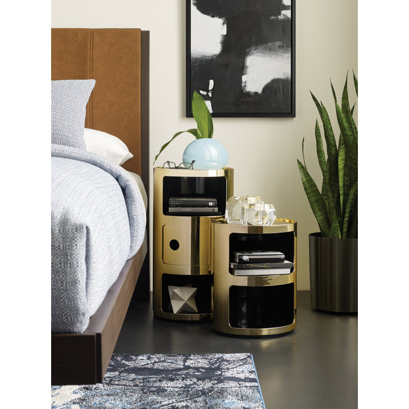 Precious Componibili Round Storage Modules, Gold, 3 Hi