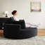 Fauteuil-lit en velours côtelé pivotant à 360 degrés à 55 degrés pour chambre de projection et chambre à coucher avec effort