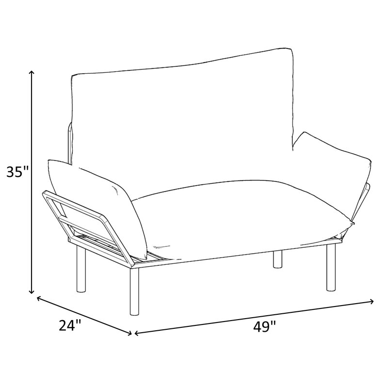 Ewald Upholstered 49'' Sofa, Pink Fabric
