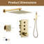 Système de douche thermostatique mural 3 fonctions 12 po-119149788