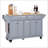 Durable Kitchen Island With Rubberwood Countertop, Spacious Storage, And 5-Wheel Mobility For Enhanced Cooking Convenience-649148251
