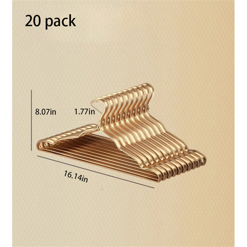 Olev Metal Non-Slip Clothes Hanger for Dress/Shirt/Sweater, 20