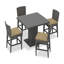 District Outdoor 5 - Piece Bar Height Dining Set with Cushions-184381695