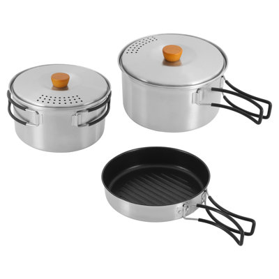 Ensemble de batterie de cuisine en acier inoxydable 3 pièces