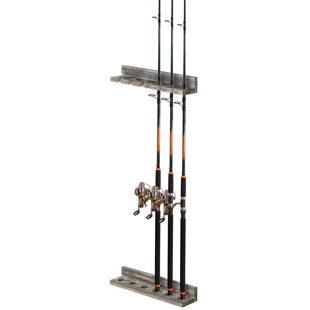 Rod Rack Fishing Gear Pole Storage Stand Holder Clips Wall Mounted  Organizer New