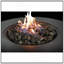 Table de foyer d'extérieur au gaz propane en béton armé durable H 11 po x l 30 po avec couvercle