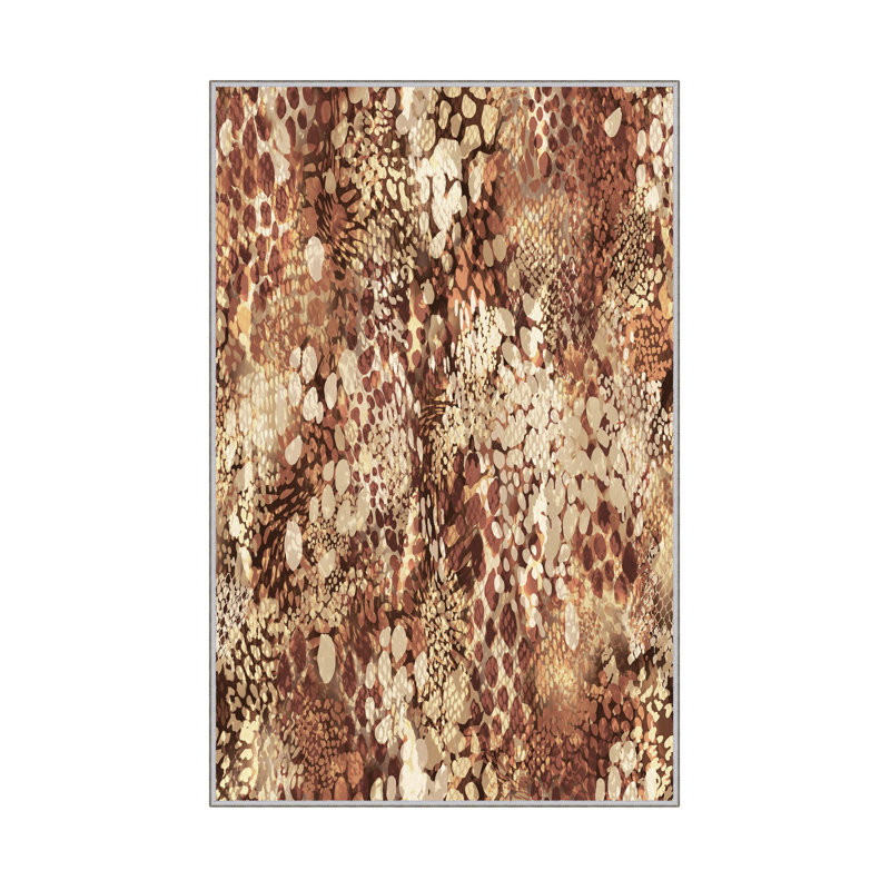 Elegant Hall Carpet, 3D Digital Print Design, 3.9 x 4.9 ft | 100% Polyester, Antibacterial, Non-Slip PVC Dot Underside, Pile Height: 0.04 in, Machine Washable, Perfect for Living Room & Entryway Decor