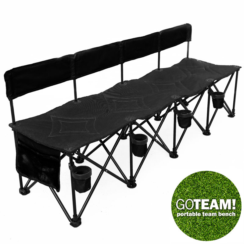Solange Folding Camping Bench, Black