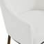 Ensemble de salle à manger 7 pièces Fernand avec table d'appoint en marbre et chaises rembourrées-124609907-124609906