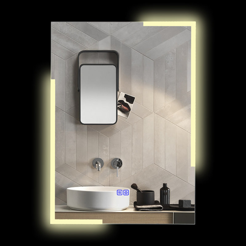 Miroir de salle de bain avec écran tactile avec rétroéclairage LaRosa