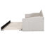 Lit de jour simple en velours beige avec lit gigogne et canapé-lit élégant-13492839