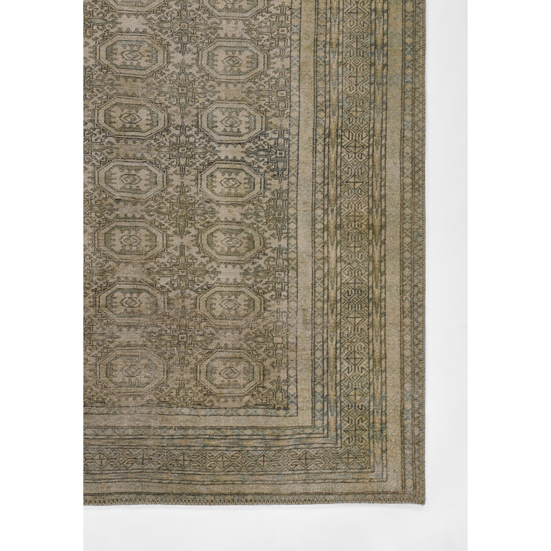 Erin Gates by Momeni Dorset Warren Polyester Green Area Rug, Rectangle 2' x 3'