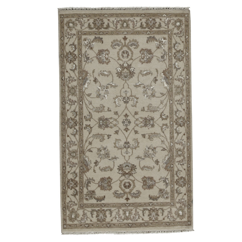 Hand-Knotted High-Quality Blue and Ivory Area Rug