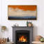 «Orange» et «Blue Horizon Cloudscape», grande impression sur toile encadrée - décor de ciel abstrait moderne-115271183-115271181