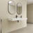 47"  Wall Mounted Bathroom Sink Solid Surface Vessel Sink with Faucet Hole
