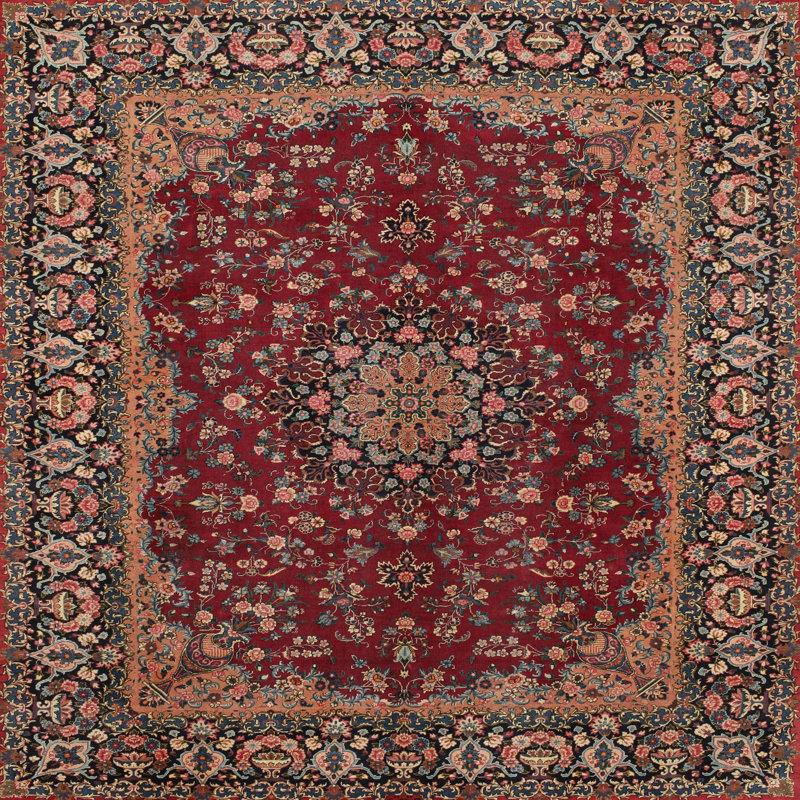 Billy-Joe Oriental Indoor Rug, Square 4'