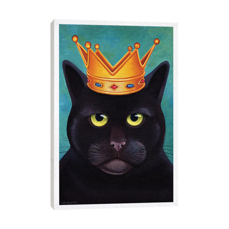 Monarch 1 Piece Painting on Canvas, 66.04 cm H x 45.72 cm W, White Framed