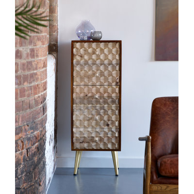 Pettingell 45cm W 5 - Drawer Chest of Drawers