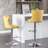 Swivel Velvet Barstools Adjusatble Seat Height From, Chrome Base Bar Stools With Backs Comfortable Tufted For Home Pub And Kitchen Island, Set Of 2-605884121-605884120