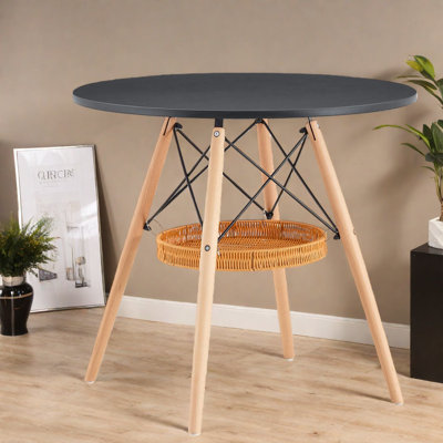 Dining Tables (table Only, No Chairs, Complete With Top And Legs) With Storage, 31.5 Inch Mdf Wood Modern Table For Small Kitchen