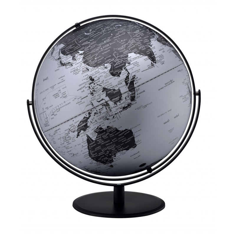 Globe terrestre de montagne 3d sur cadre en métal